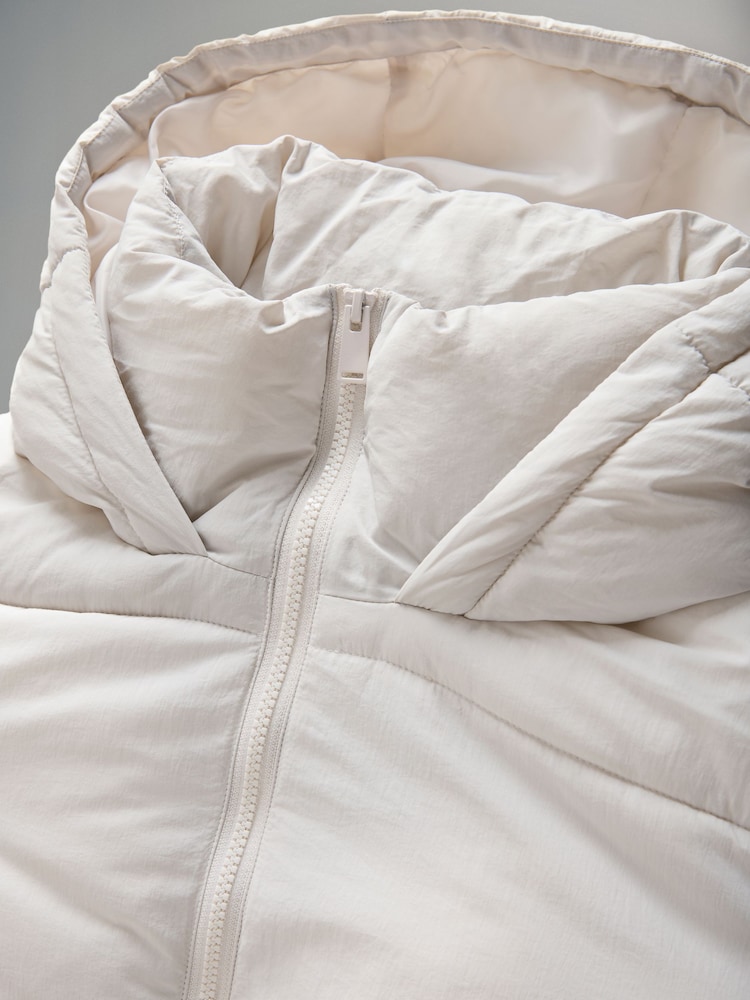 The Set Oyster Grey Short Padded Coat - Image 2 of 3