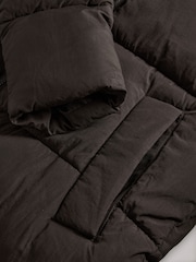 The Set Chocolate Brown Hooded Longline Padded Maxi Coat - Image 7 of 7