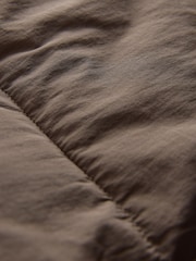 The Set Taupe Brown Hooded Longline Padded Midi Coat - Image 7 of 7