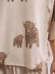 Crudo con estampado de Hamish The Altoland Cow - Cosy Short Pyjamas Set - Imagen 5 de 7