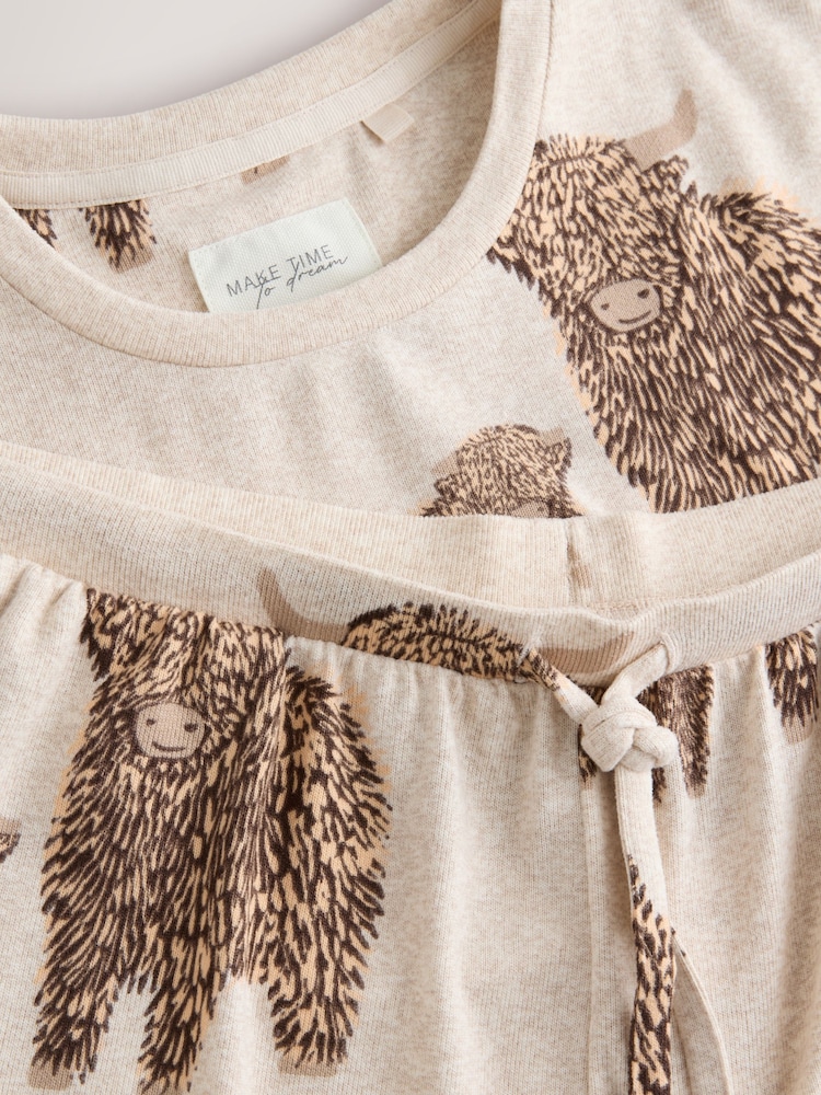Crudo con estampado de Hamish The Altoland Cow - Cosy Short Pyjamas Set - Imagen 7 de 7