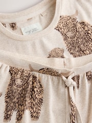 Ecru Hamish The Highland Cow Cosy Short Pyjamas Set - Image 8 of 8