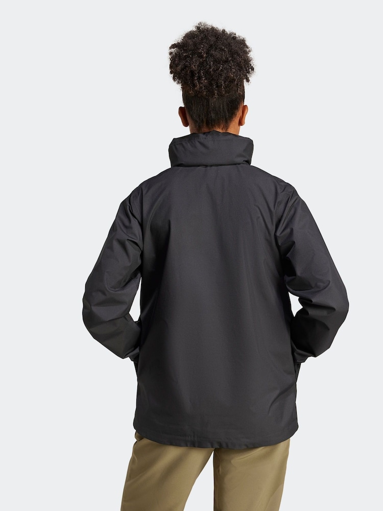 adidas Black Multi Essentials 2L Technial Rain Jacket - Image 2 of 7