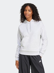 adidas Light Grey Small Logo Hoodie - Image 1 of 6