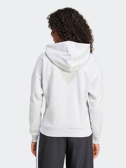 adidas Light Grey Small Logo Hoodie - Image 2 of 6