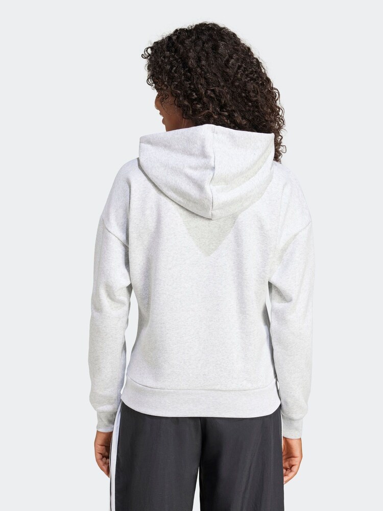 adidas Light Grey Small Logo Hoodie - Image 2 of 6