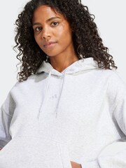 adidas Light Grey Small Logo Hoodie - Image 4 of 6