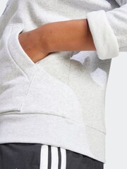 adidas Light Grey Small Logo Hoodie - Image 5 of 6