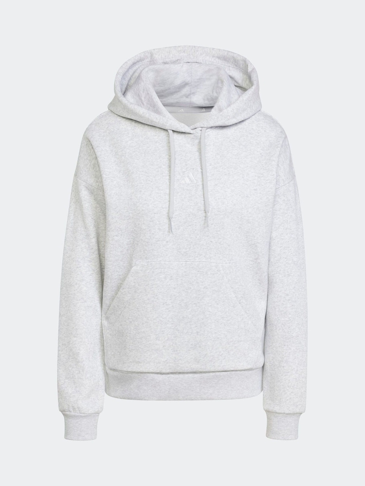adidas Light Grey Small Logo Hoodie - Image 6 of 6 adidas Light Grey Small Logo Hoodie - Image 6 of 6