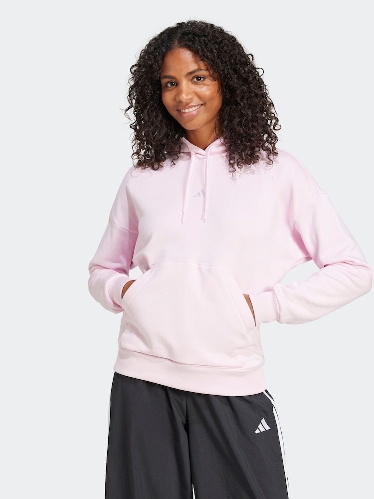 adidas Light Pink Small Logo Hoodie - Image 1 of 6