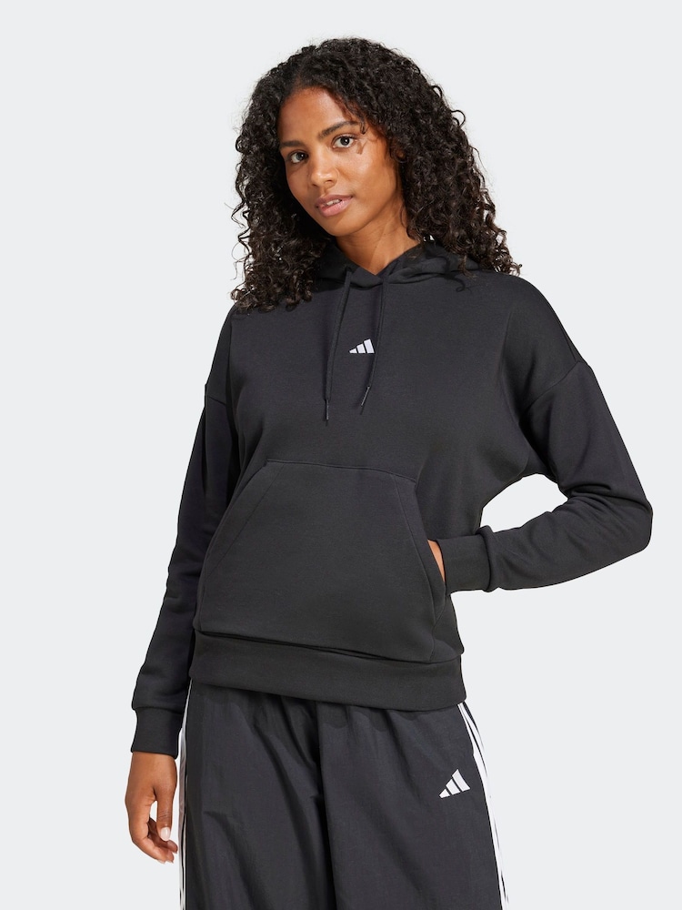 adidas Black Small Logo Hoodie - Image 1 of 6