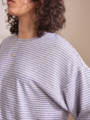 Grey Stripe Cosy Short Pyjamas Set - Image 5 of 8