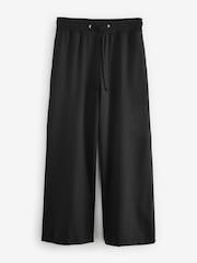 Black Wide Leg Pull On Trousers - Image 1 of 1