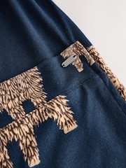 Navy Hamish The Altoland Cow - Cosy Lightweight Dressing Gown - Imagen 8 de 10