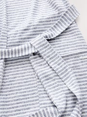Grey Stripe Cosy Lightweight Dressing Gown - Image 8 of 8
