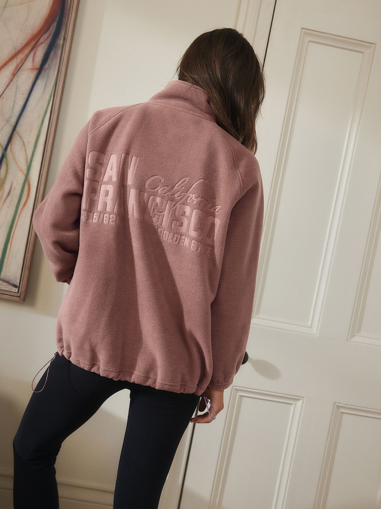Mocha Brown San Francisco Fleece Full Zip Jacket - Image 1 of 10
