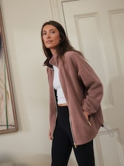 Mocha Brown San Francisco Fleece Full Zip Jacket - Image 2 of 10