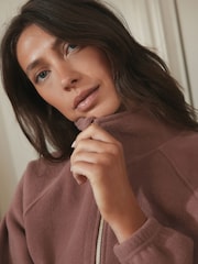 Mocha Brown San Francisco Fleece Full Zip Jacket - Image 5 of 10