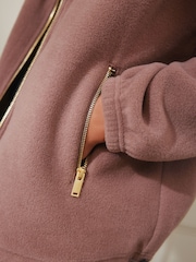 Mocha Brown San Francisco Fleece Full Zip Jacket - Image 6 of 10