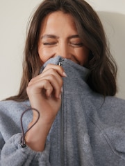 Grey Copenhagen Fleece Full Zip Jacket - Image 3 of 11