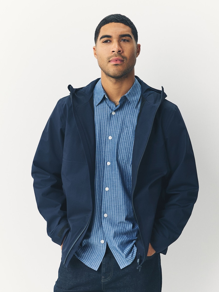 Azul marino - DryTech Waterproof Hooded Jacket - Imagen 1 de 7