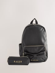 Baker by Ted Baker Girls Back to School Bow Black Backpack - Image 1 of 10