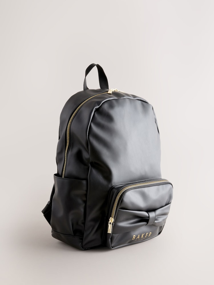 Baker by Ted Baker Girls Back to School Bow Black Backpack - Image 3 of 10