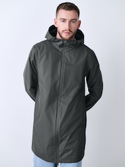 Grey Long Length DryTech Waterproof Rain Jacket - Image 1 of 14