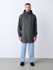 Grey Long Length DryTech Waterproof Rain Jacket - Image 2 of 14