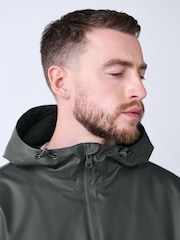 Grey Long Length DryTech Waterproof Rain Jacket - Image 4 of 14