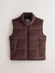 Brown Corduroy Padded Gilet - Image 1 of 4