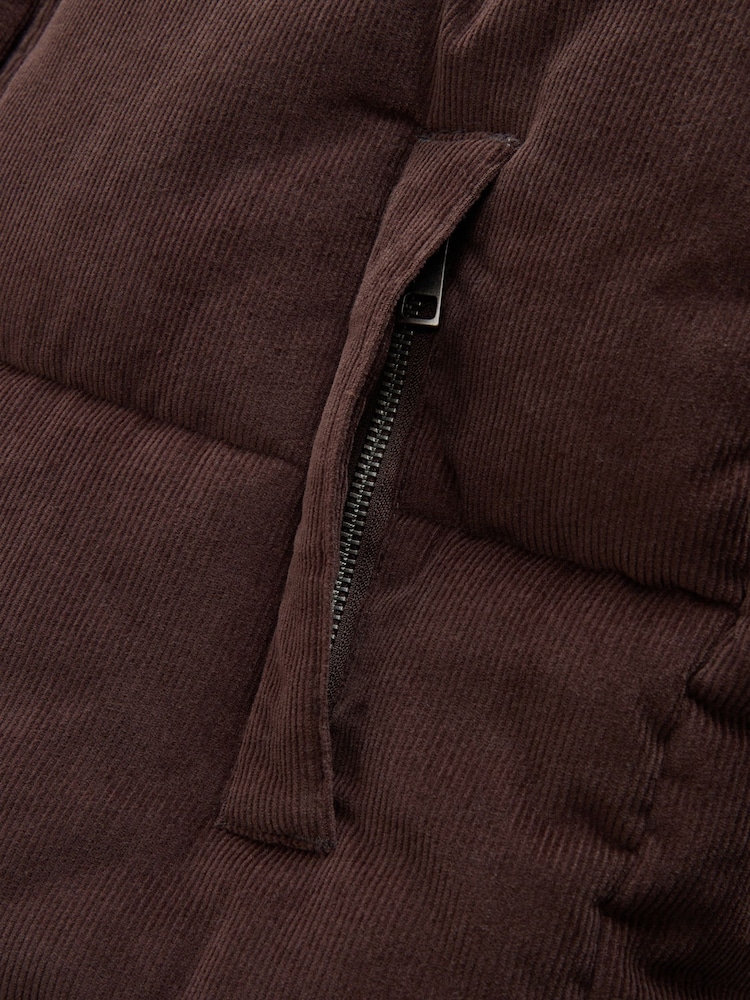 Brown Corduroy Padded Gilet - Image 4 of 4