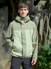 Sage Green Dry-Tech Waterproof Colourblock Anorak Jacket - Image 1 of 13