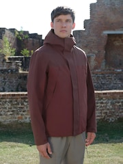 Burgundy Red Dry-Tech Waterproof Colourblock Anorak Jacket - Image 1 of 7
