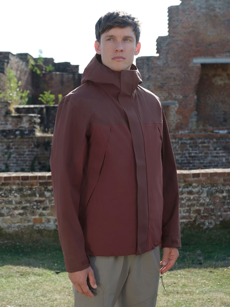 Burgundy Red Dry-Tech Waterproof Colourblock Anorak Jacket - Image 1 of 7