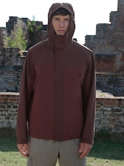 Burgundy Red Dry-Tech Waterproof Colourblock Anorak Jacket - Image 3 of 7
