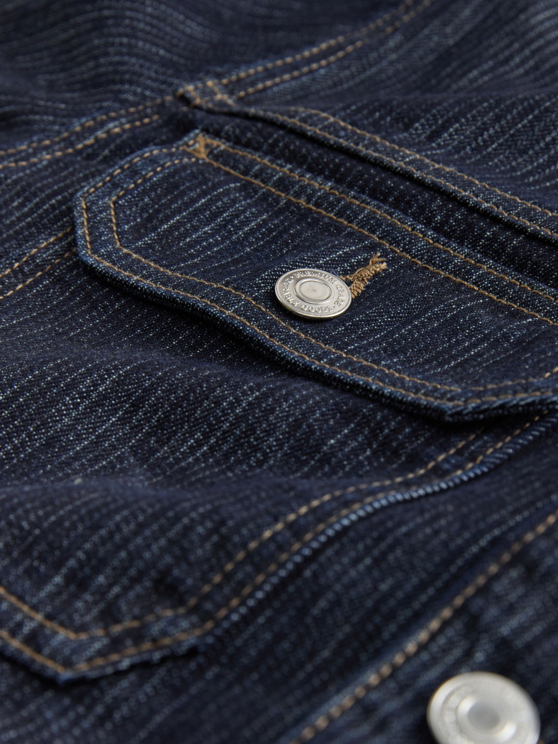 Buy Dark Wash Denim Stripe Trucker Jacket from Next USA