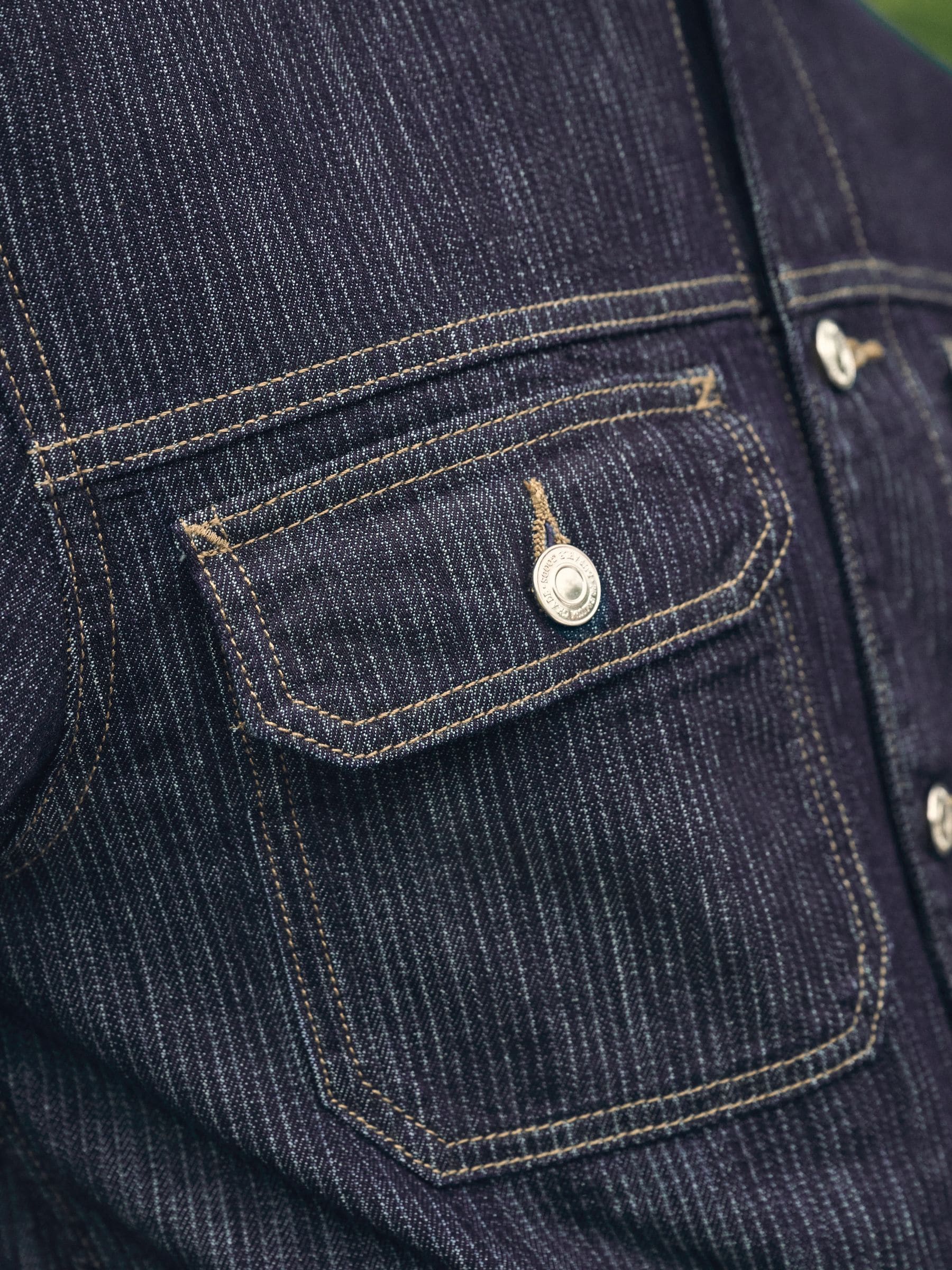 Buy Dark Wash Denim Stripe Trucker Jacket from Next USA