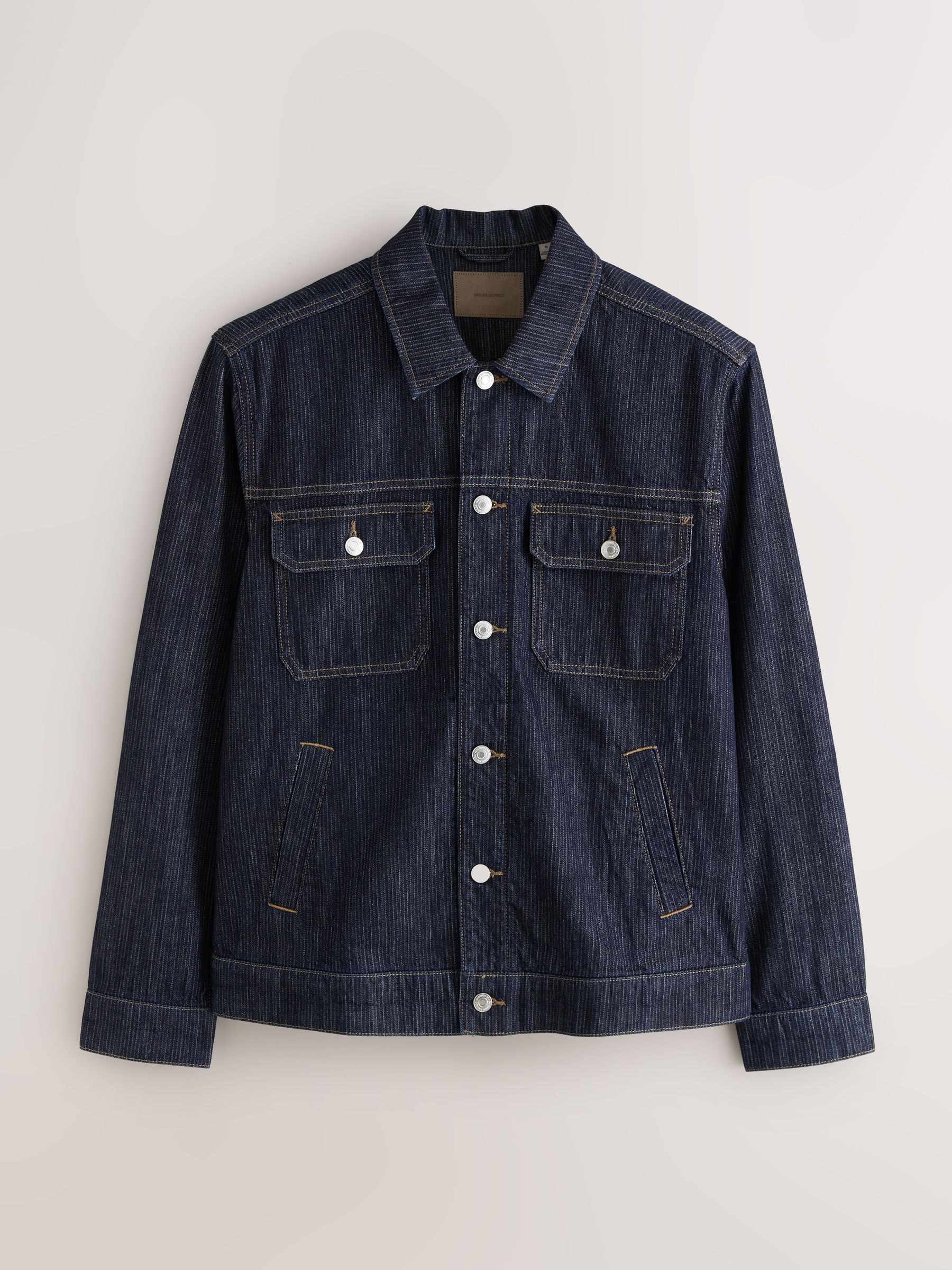 Next：日本 ダークウォッシュ - デニム ストライプ トラッカー