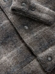 Check Wool Blend Borg Lined Trucker Jacket - Image 10 of 12