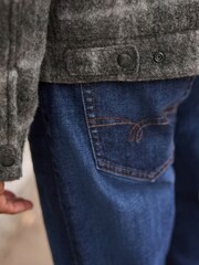 Check Wool Blend Borg Lined Trucker Jacket - Image 5 of 12