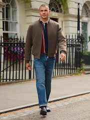 Neutral Wool Look Borg Lined Harrington Jacket - Image 2 of 12