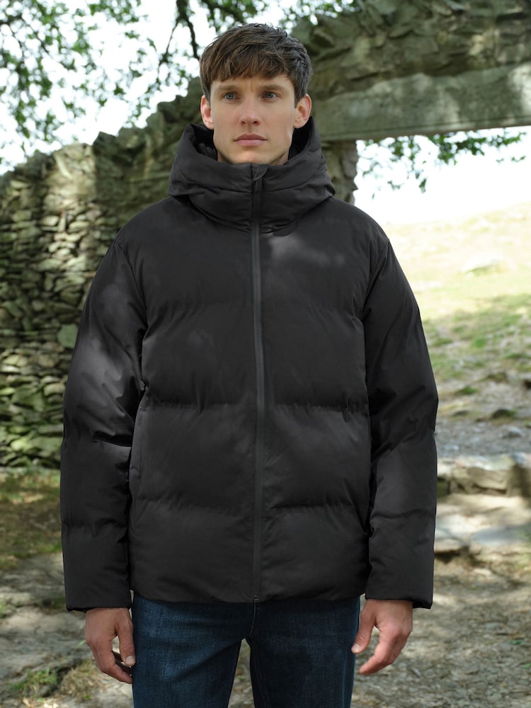 Black Regular Length ThermoGen Shower Resistant Puffer Jacket - Image 1 of 13 Black Regular Length ThermoGen Shower Resistant Puffer Jacket - Image 1 of 13