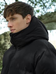 Black Regular Length ThermoGen Shower Resistant Puffer Jacket - Image 5 of 13