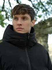 Black Regular Length ThermoGen Shower Resistant Puffer Jacket - Image 6 of 13