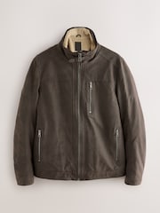 Brown Borg Lined Faux Leather Jacket - Image 10 of 15