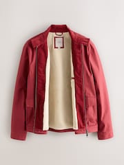 Red Borg Lined Shower Resistant Harrington Jacket - Image 10 of 14