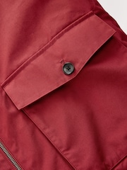 Red Borg Lined Shower Resistant Harrington Jacket - Image 11 of 14