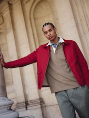 Red Borg Lined Shower Resistant Harrington Jacket - Image 4 of 14