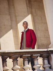 Red Borg Lined Shower Resistant Harrington Jacket - Image 6 of 14